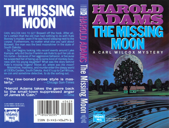 The Missing Moon cover, spine and back cover