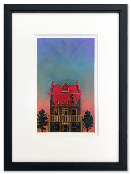 Paint the Town Red cover art framed