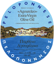 original Peloponnese olive oil label