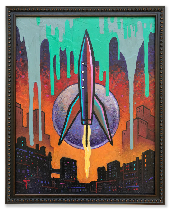 Rocket #100 framed