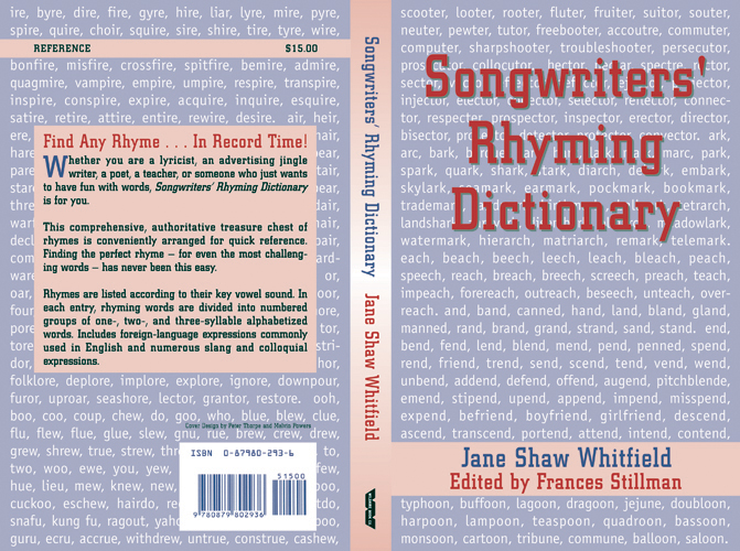 Songwriter's Rhyming Dictionary cover